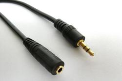 Aculine 3.5mm Jack Cable Male to Female Black 3m Aculine 3.5mm Jack Cable Male to Female Black 3m