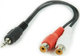 Cablexpert Audio Cable 3.5mm Male - RCA Female Black 0.2m CCA-406