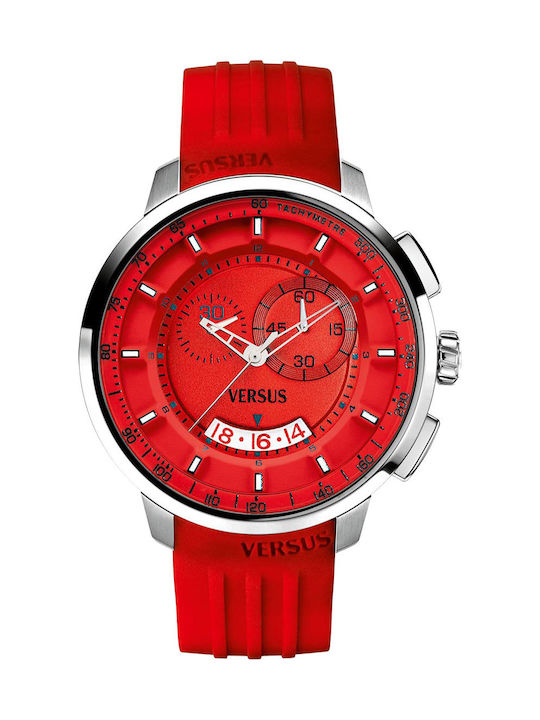 Versus by Versace Watch with Red Rubber Strap SGV020013