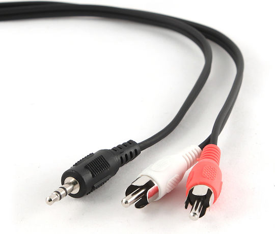 Cablexpert Καλώδιο Ήχου 3.5mm male - RCA male Μαύρο 2.5m CCA-458-2.5M