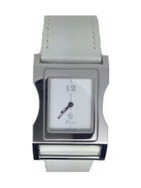 Dior Watch with White Leather Strap 033110A003