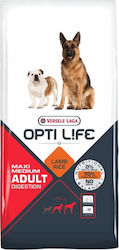 Versele Laga Opti Life Digestion Adult Medium & Maxi 12.5kg Dry Food Grain-Free & Gluten-Free for Adult Large Breed Dogs with Lamb and Rice Versele Laga Opti Life Digestion Adult Medium & Maxi 12.5kg Dry Food Grain-Free & Gluten-Free for Adult Large Breed Dogs with Lamb and Rice