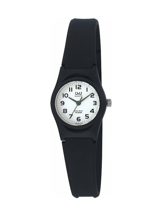 Q&Q Watch with Black Rubber Strap VQ87J004Y