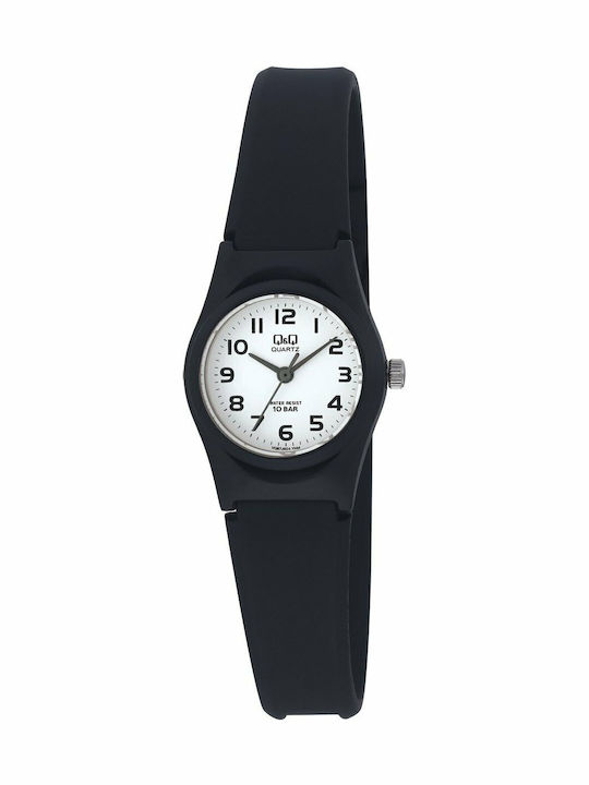 Q&Q Women's Watch with Black Rubber Strap