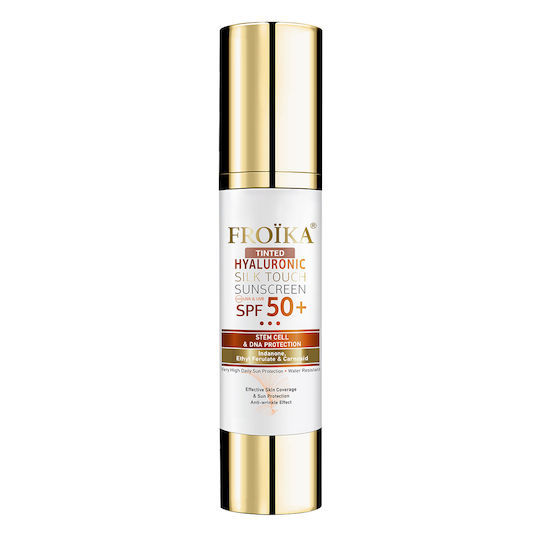 Froika Hyaluronic Silk Touch Tinted SPF 50+ Waterproof Face Sunscreen Cream With Colour 50ml