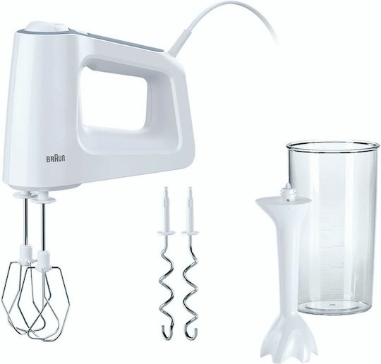 Braun HM 3105 Multimix 3 Hand Mixer 500W White
