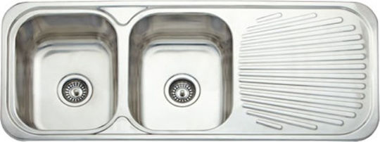 Boloco BL868 Drop-In Sink Inox Satin W118xD44.5cm Silver
