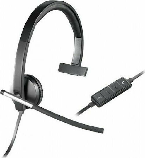 Logitech H650e Mono On Ear Multimedia Ακουστικά με μικρόφωνο και σύνδεση USB-A