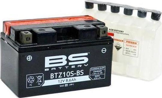 BS Closed Type Motorcycle Battery YTZ10S-BS 190A with Capacity 8.6Ah