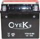 Oyek Motorradbatterie YTX12-BS mit Kapazität 10Ah