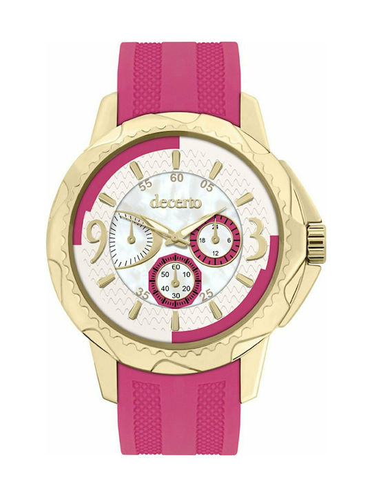 Decerto Watch with Red Rubber Strap 9393-3