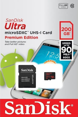 Sandisk Ultra microSDXC 200GB Class 10 with Adapter