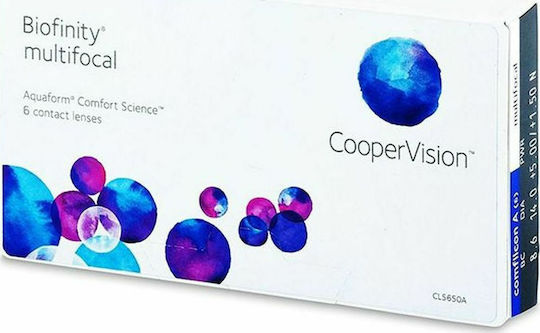 Cooper Vision Biofinity Multifocal 6 Μηνιαίοι Πολυεστιακοί Φακοί Επαφής Σιλικόνης Υδρογέλης