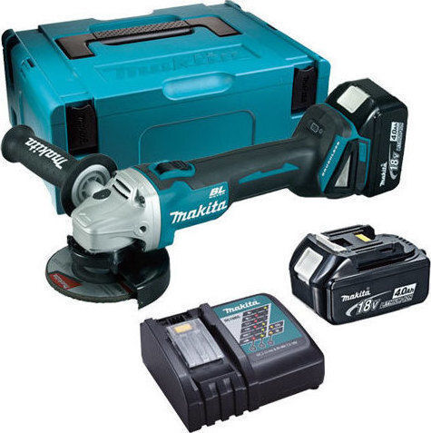 Makita Winkelschleifer 115mm Batterie Bürstenlos 2x4Ah