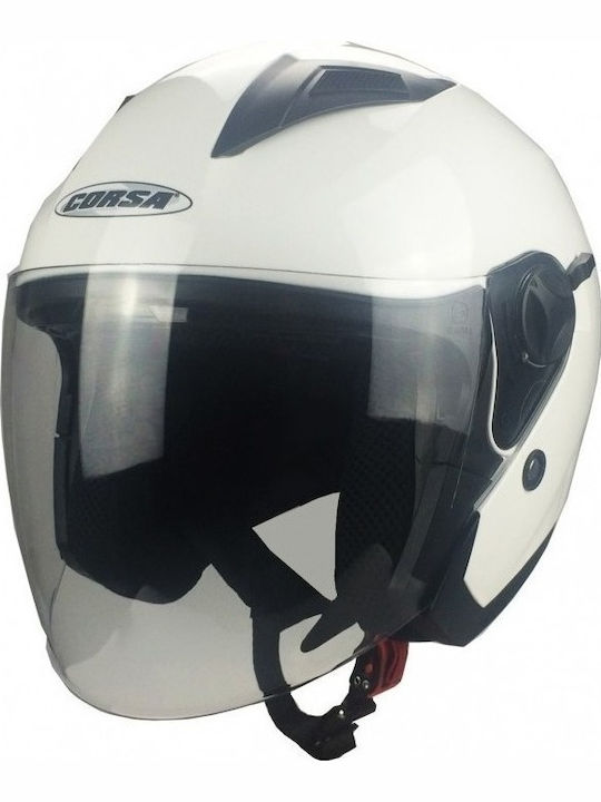 Corsa CX205 White Motorradhelm Jet ECE 22.05 1350gr