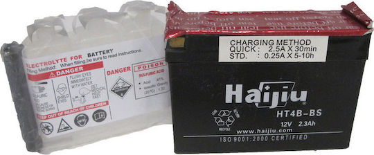 HaiJiu Inchis Baterie Motocicleta YT4B-BS cu Capacitatea 2.3Ah