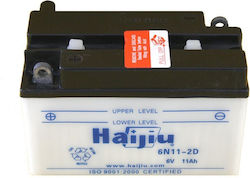 HaiJiu Motorradbatterie 6N11-2D mit Kapazität 11Ah