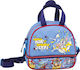 Graffiti Schulter-Lunch-Tasche Hellblau