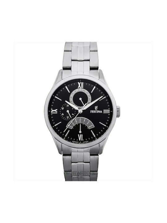 Festina Ceas Baterie cu Argintiu Brățară metalică F16822/4