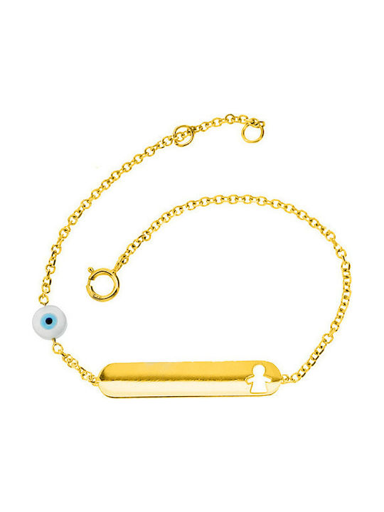 Gold children's identity bracelet K9