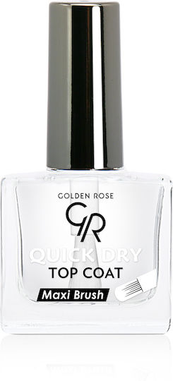 Golden Rose Maxi Brush Top Coat για Απλά Βερνίκια Quick Dry 10ml