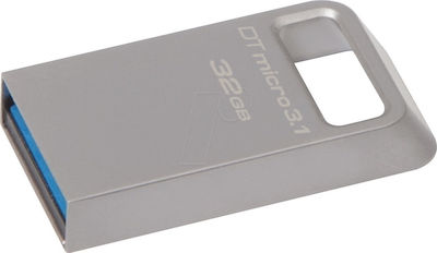 Kingston DataTraveler Micro 32GB USB 3.1 Stick Argint