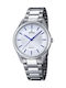 Festina Battery Watch with Metal Bracelet Silver