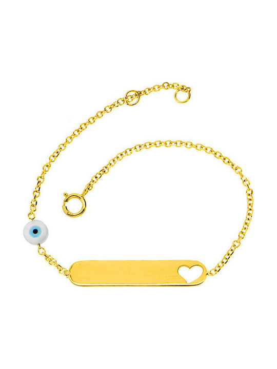 Gold children's identity bracelet K9