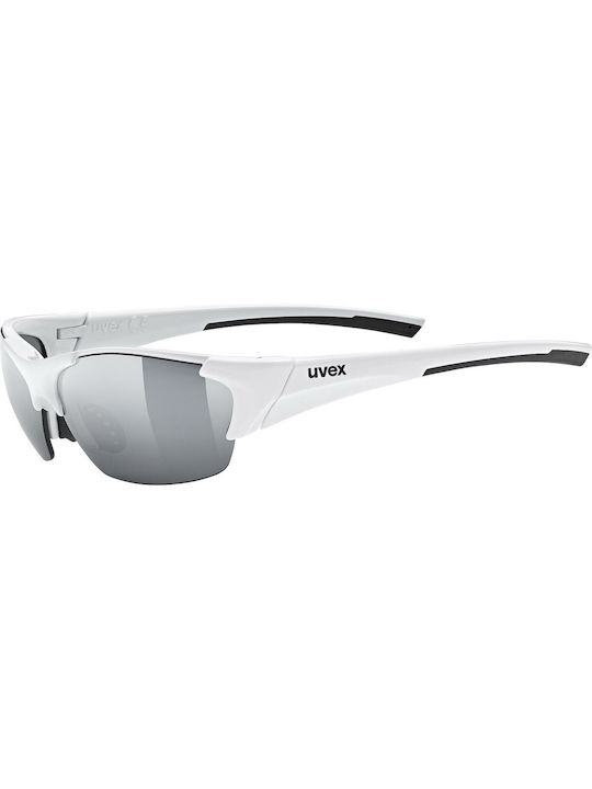 Uvex Men's Sunglasses with White Plastic Frame and Gray Lens S5306048216