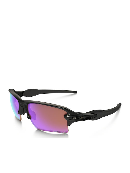 Oakley Flak 2.0 XL Prizm Golf Мъжки Слънчеви Очила с Черна Пластмасова Рамка и Лилави Огледални Стъкла OO9188-05