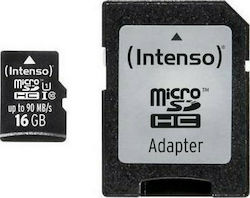 Intenso 3433470 microSDHC 16GB Class 10 U1 UHS-I with Adapter