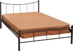 Χαμόγελο Single Metal Bed for Mattress 90x190cm Color Options