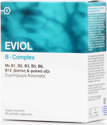 Eviol B-Complex Vitamin for Energy, Immune System Boost, Hair, Skin & Nails 60 softgels