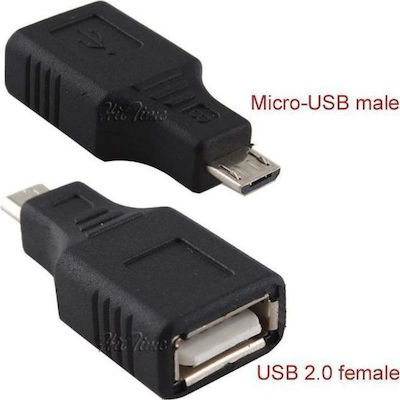 Powertech Convertor micro USB masculin în USB-A feminin 1buc (CAB-U029)