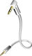 Inakustik 3.5mm Male To 3.5mm Male White 0.5m Audio Cable With Gold Plated Terminals 003104005