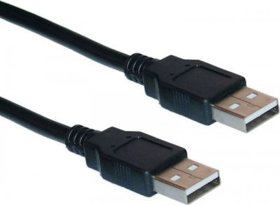 Powertech USB 2.0 Cablu USB-A de sex masculin - USB-A de sex masculin Negru 1.5m CAB-U015