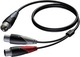 Procab Cable XLR male - 2x XLR female 1.5m (CLA736/1.5)