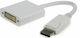 Cablexpert Конвертор DisplayPort мъжки към DVI-I женски Бял 1бр A-DPM-DVIF-002-W