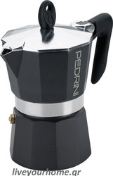 Pedrini 9112-8 Stovetop Espresso Pot for 2 Cups Gray