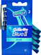 Gillette Blue II Plus Disposable Razors with 2 Blades & Lubricating Tape 5pcs