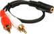 RCA Konverter 2x männlich auf 3.5mm weiblich 1 Stück
