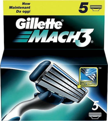 Gillette Mach3 Ανταλλακτικές Κεφαλές 5τμχ