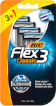 Bic Flex 3 Classic mit & Gleitstreifen 4Stück 709036