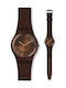 Swatch Watch with Brown Rubber Strap GC114