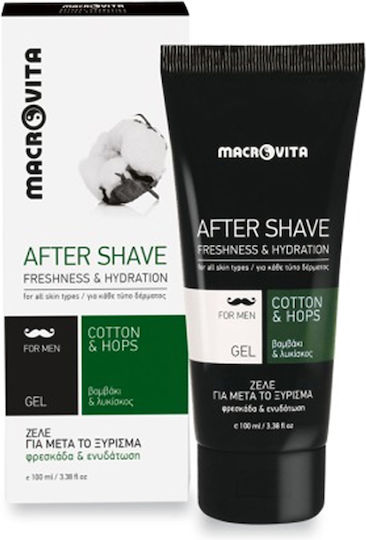 Macrovita After Shave Gel Freshness & Hydration για Ευαίσθητες Επιδερμίδες με Αλόη 100ml