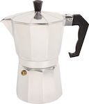 Silver Stovetop Espresso Pot for 6Cups Silver