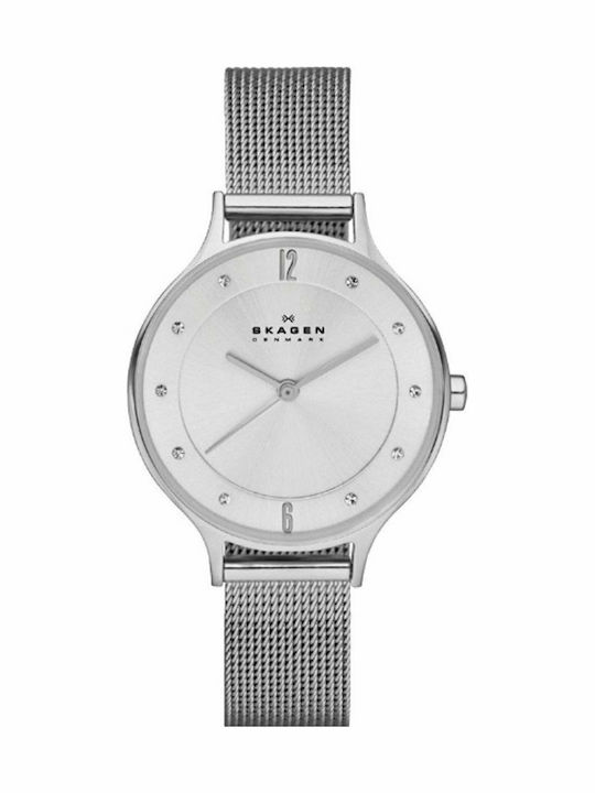 Anita Ceas Dama 30mm Cu Baterie Cu Brățară Argintie Din Oțel Inoxidabil
