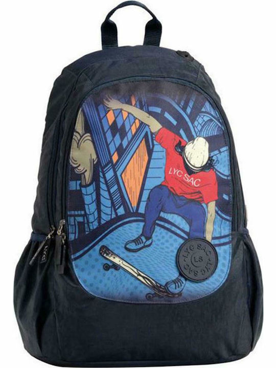 Lyc Sac Skating School Bag Backpack Elementary, Elementary in Black color