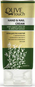 Olive Touch Handcreme & Nägel mit Bio-Olivenöl & Feuchtigkeitsspendende & Wiederherstellende Hand- & Nagelcreme Für Rissige Hände 100ml