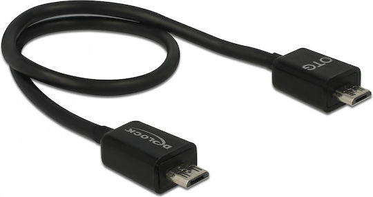 DeLock Regular USB 2.0 to micro USB Cable Μαύρο 0.3m (83570)